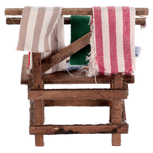 Bancada de alfaiate tesoura régua presépio napolitano 10 cm dimensões 10x5x5 cm 4