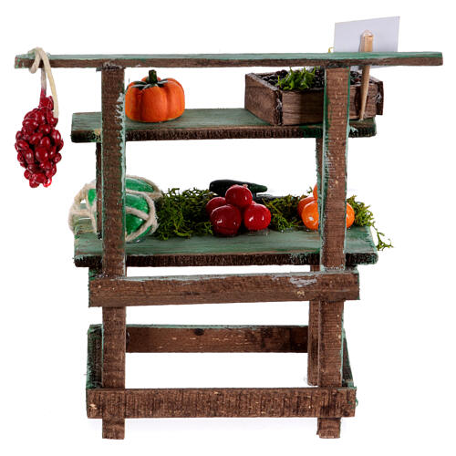 Neapolitan fruit and vegetable stand nativity scene 10 cm, dimensions 10x10x5 cm 4