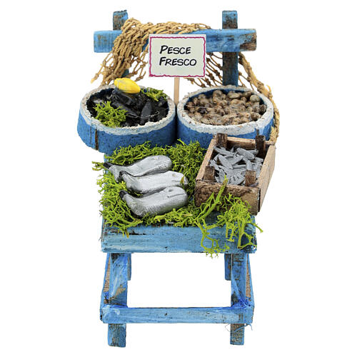 Fischstand, neapolitanische Krippe, 10 cm 1
