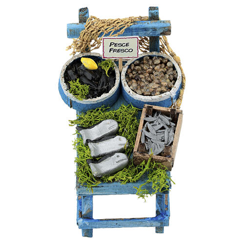 Fischstand, neapolitanische Krippe, 10 cm 3