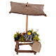 Banco presepe napoletano 6-8 cm pesce con ombrellone dimensioni 10x10x10 cm s1