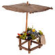 Banco presepe napoletano 6-8 cm pesce con ombrellone dimensioni 10x10x10 cm s3