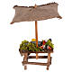 Banco presepe napoletano 6-8 cm pesce con ombrellone dimensioni 10x10x10 cm s4