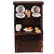 Big kitchen dresser with cheese and charcuterie, different models, for 10-12 cm Neapolitan Nativity Scene, 10x5x5 cm s5