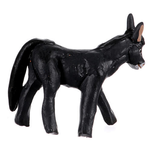 Burro oscuro belén napolitano altura 6 cm 2