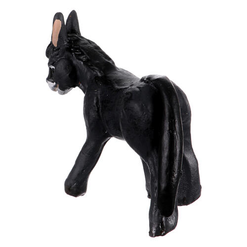 Burro oscuro belén napolitano altura 6 cm 3