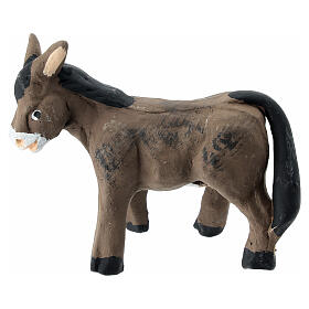 Asino scuro presepe napoletano altezza 6 cm