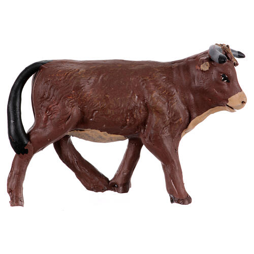 Bue scuro presepe napoletano in piedi 8 cm 1