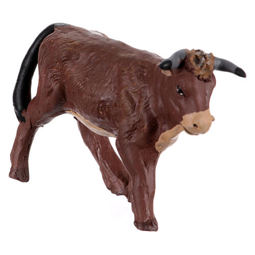 Bue scuro presepe napoletano in piedi 8 cm 2