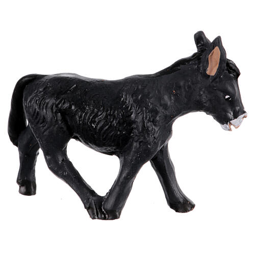 Burro negro belén napolitano 8 cm 2