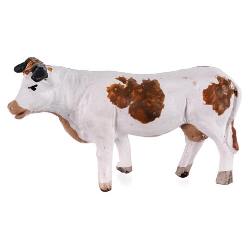 Mucca bianca con chiazze presepe napoletano 8 cm 1