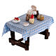 Medium table set with food and wine for 8 cm Nativity Scene s2