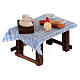 Small laden table with bread, cheese and wine for 6 cm Nativity Scene s3