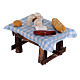 Dressed table with miniature cheese and charcuterie for 4 cm Nativity Scene s2