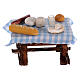 Dressed table with miniature cheese and charcuterie for 4 cm Nativity Scene s3