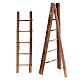 Para małych drabin do neapolitańskiej szopki, szczeble i trójnogi, 4-5 cm s2