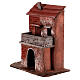 Red cork house for 10-12 cm Neapolitan Nativity Scene with balcony s2