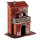 Red cork house nativity scene 10-12 cm Neapolitan balcony s3