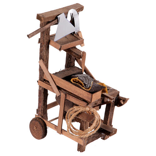 Schleiferbank aus Holz, im neapolitanischen Stil, für 10–12 cm Krippe – Krippenzubehör 3