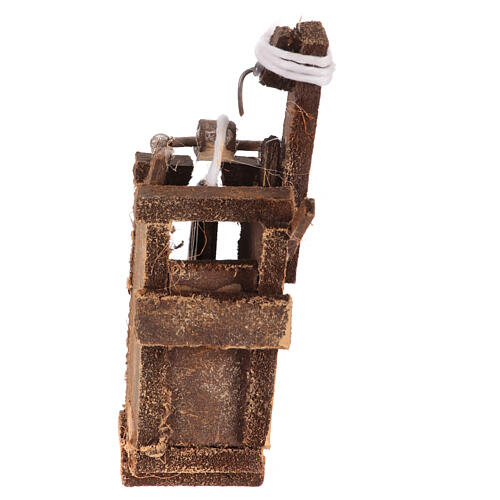 Stoisko do ostrzenia noży do szopki neapolitańskiej 8-10 cm, drewno, 5x10x3 cm 4