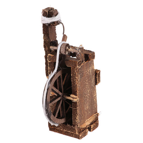 Banco de amolador para presépio napolitano de 8-10 cm madeira 5x10x3 cm 2