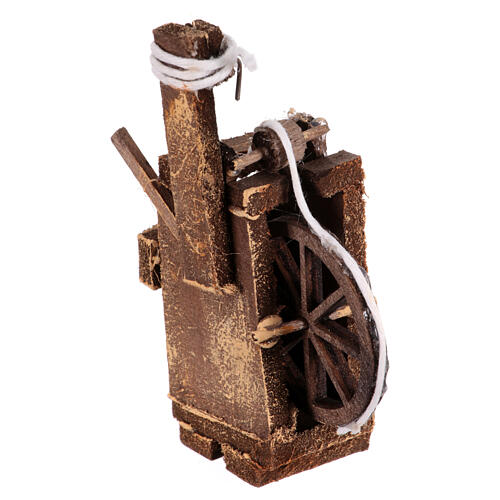 Banco de amolador para presépio napolitano de 8-10 cm madeira 5x10x3 cm 3