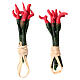 Set deux bouquets de piments à suspendre crèche napolitaine miniature 6 cm s2