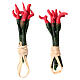 Pair of chili pepper bunches to hang Neapolitan nativity scene decoration 6 cm s2