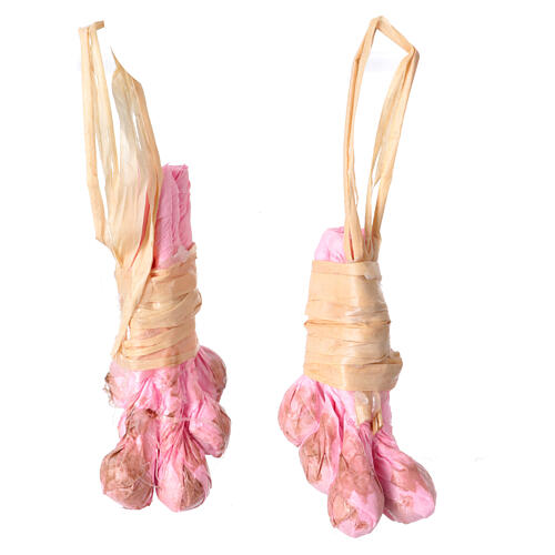 Coppia mazzi cipolla da appendere 6 cm presepe napoletano decorazione 1