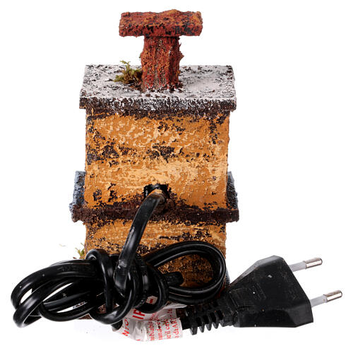 Yellow wood-fired oven for 8-10 cm Neapolitan Nativity Scene, setting height 13 cm 4