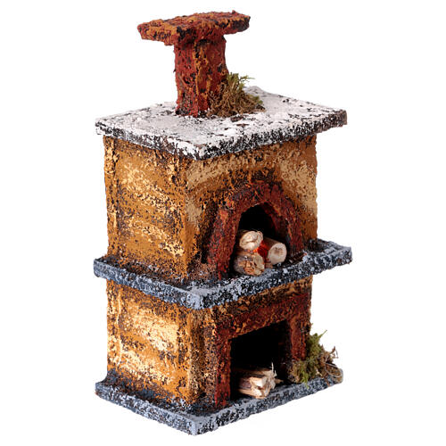 Four à bois jaune crèche napolitaine 8-10 cm décor h 13 cm 3