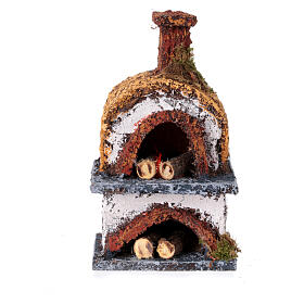 Forno a legna rotondo ambientazione presepe 8-10 cm napoletano altezza 12 cm giallo