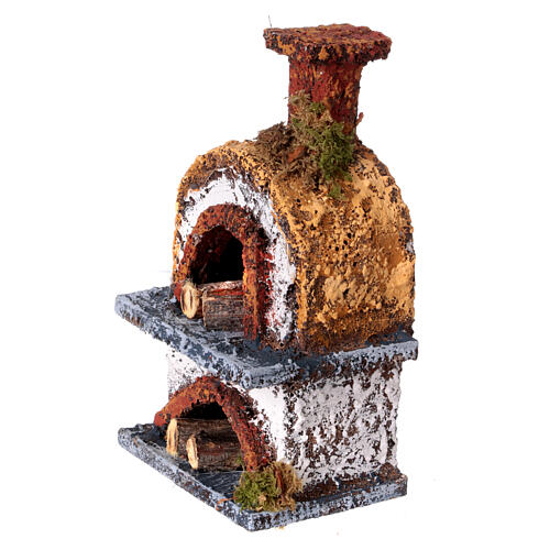 Round wood-fired oven with Neapolitan nativity scene setting 8-10 cm, height 12 cm, yellow 3