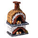 Round wood-fired oven with Neapolitan nativity scene setting 8-10 cm, height 12 cm, yellow s2