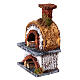 Round wood-fired oven with Neapolitan nativity scene setting 8-10 cm, height 12 cm, yellow s3