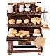 Banchetto presepe 10 cm napoletano formaggi assortiti pane dimensioni 15x15x5 cm s1
