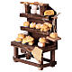 Banchetto presepe 10 cm napoletano formaggi assortiti pane dimensioni 15x15x5 cm s2