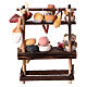 Stall with bread, cold cuts and cheese for 10 cm Neapolitan Nativity Scene, 15x10x5 cm s4