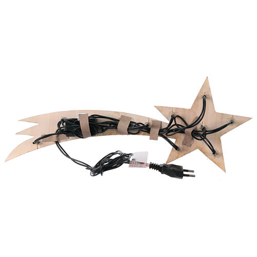 Stella Cometa argento illuminata dimensioni 40x15 cm 4