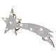 Illuminated silver comet star 40x15 cm s2