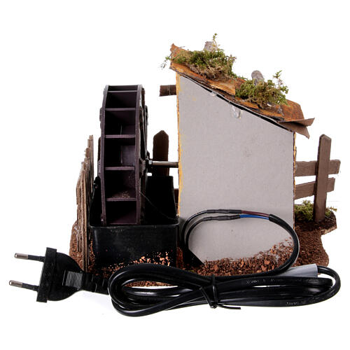 Watermill with fence for 10-12 cm Neapolitan Nativity Scene, 15x20x15 cm 4