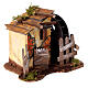 Moulin à eau crèche 10-12 cm napolitaine décor briques bois 15x20x15 cm s3