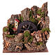 Water mill with village for 10-12 cm Neapolitan Nativity Scene, setting with pump, 25x25x20 cm s1