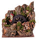 Moulin à eau roue avec village crèche napolitaine 10-12 cm décor avec pompe à eau 25x25x20 cm s1