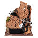 Moinho de água com aldeia para presépio 10-12 cm estilo napolitano com bomba 25x25x20 cm s6