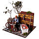 Krippenszene, Schmiedewerkstatt mit Bewegung und Feuer – neapolitanischer Stil, 10 cm Krippe, 20×20×20 cm s2