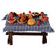 Tavola imbandita presepe napoletano 14-16 cm 15x15x10 cm s1