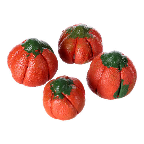 Zucche 4 pz per presepe 10-12 cm 1 cm terracotta 1