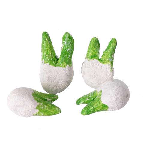 Fenchel, 4-teiliges Set, Krippenzubehör, neapolitanische Krippe, für 10–12 cm Krippe – 1 cm 1
