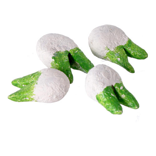 Fenchel, 4-teiliges Set, Krippenzubehör, neapolitanische Krippe, für 10–12 cm Krippe – 1 cm 2